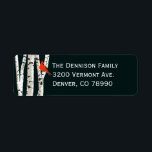 Birch Trees Custom Christmas Address Label<br><div class="desc">Stilvolle Rücksendeadressen-Aufkleber in einem dunklen aquamarine,  mit einer Grafik von Birkenbäumen mit weißem Bach und einem roten Kardinal,  der die links Seite schmückt. Personalisieren Sie den weißen Text mit Ihren Informationen. Passende Weihnachtskarten für das Foto.</div>