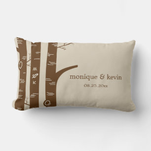 Birch Trees Custom Throw Pillow Lendenkissen