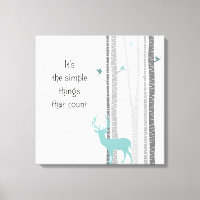 Birch Trees Deer Inspirational Zitat