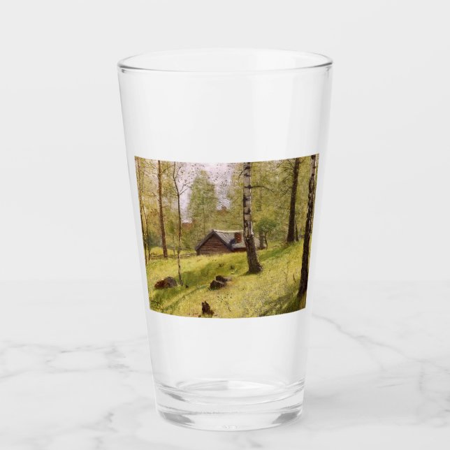 Birch Trees in the Swedish Countryside (Jansson) Glas (Vorderseite)