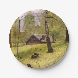 Birch Trees in the Swedish Countryside (Jansson) Pappteller