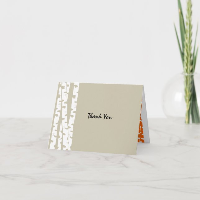 Birch Trees Merci note (Devant)