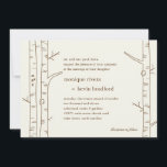 Birch Trees Wedding Invitation - Sketchy Einladung<br><div class="desc">Schöne Birkenbäume kreieren eine künstlerisch moderne, naturlich inspirierte Hochzeitskollektion, die Ihre Freunde und Familie sicher lieben werden. Die Initialen des Paares, die auf dem Baum geschnitzt sind, machen dieses Design ganz besonders und einzigartig. *Unsere Birch Tree Collection ist in einer Vielzahl Bio und natürlich aussehender Farbkombinationen entstanden. Das Tolle daran...</div>