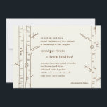 Birch Trees Wedding Invitation - Sketchy Einladung<br><div class="desc">Schöne Birkenbäume kreieren eine künstlerisch moderne, naturlich inspirierte Hochzeitskollektion, die Ihre Freunde und Familie sicher lieben werden. Die Initialen des Paares, die auf dem Baum geschnitzt sind, machen dieses Design ganz besonders und einzigartig. *Unsere Birch Tree Collection ist in einer Vielzahl Bio und natürlich aussehender Farbkombinationen entstanden. Das Tolle daran...</div>