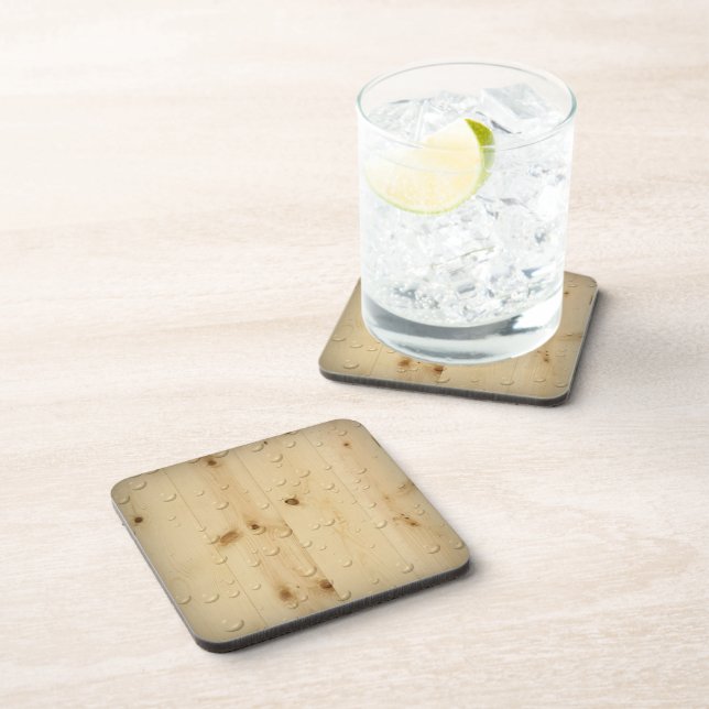 Birch Wood Cork Coaster Getränkeuntersetzer (Rechte Seite)