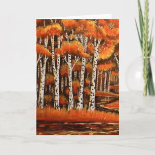 Birches-Grußkarte Karte