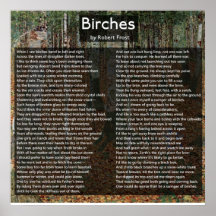 Birches von Robert Frost Complete Gedicht/Birkenwa