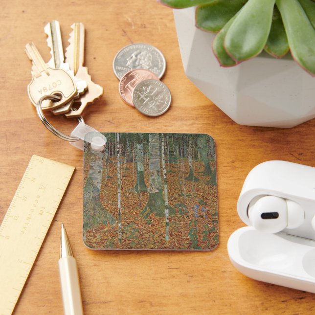 Birchwald von Gustav Klimt, Vintager Jugendstil Schlüsselanhänger (Schreibtisch)