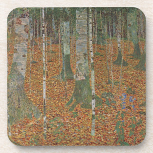 Birchwald von Gustav Klimt, Vintager Jugendstil Untersetzer