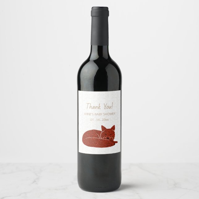 Birchwoods Snowy Fox Danke Weinetikett (Vorderseite)