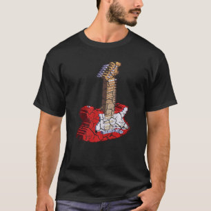 Birck Bass Rock Gitarre abgenutzt T-Shirt