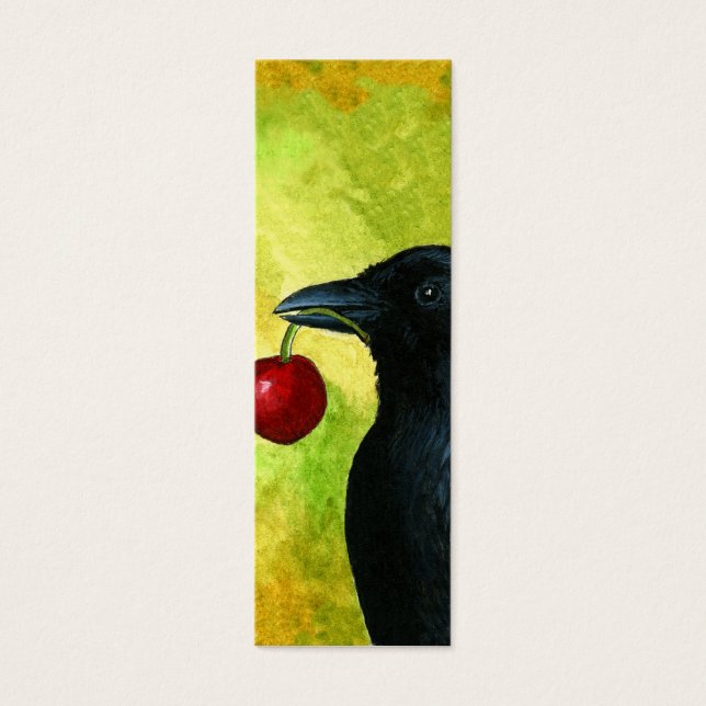 Bird 55 Crow Raven Lesezeichen Tiny Cards (Vorderseite)