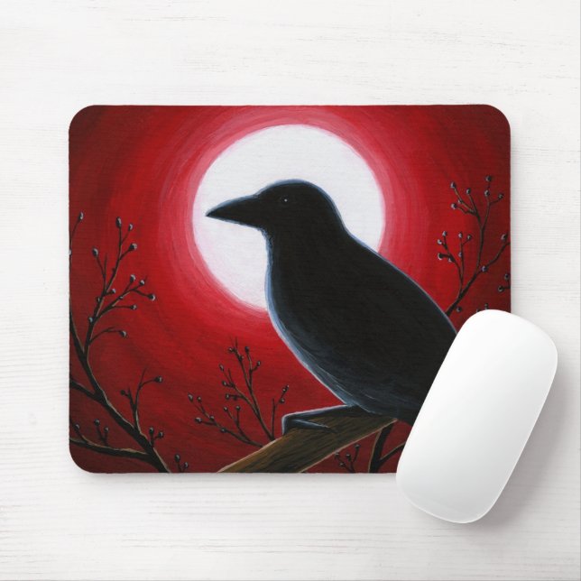 Bird 62 Crow Raven Mousepad (Mit Mouse)