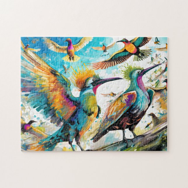 Bird Art 1 Easy Brain Art Puzzles Foto Puzzles (Horizontal)