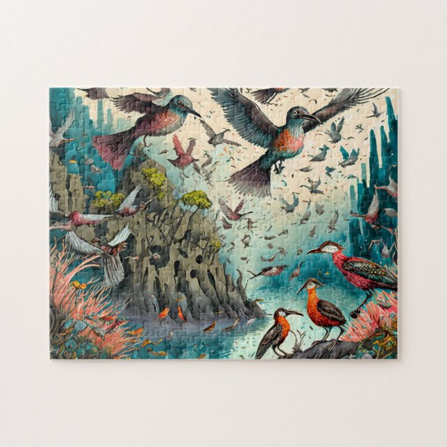 Bird Art 7 Easy Brain Art Puzzle Foto Puzzles Int (Horizontal)