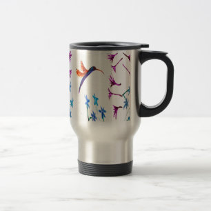 Bird Art Hummingbird Blume Reisebecher