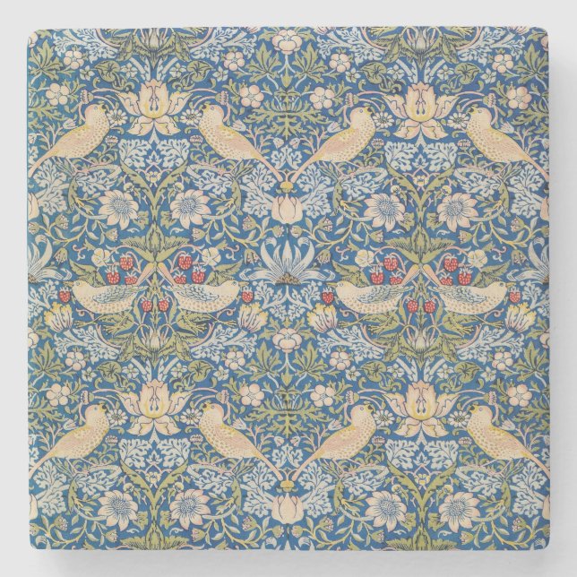 Bird Art Nouveau Design Steinuntersetzer (Vorderseite)