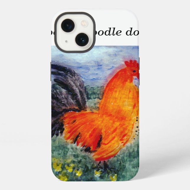 Bird Art Rooster Chicken Funny iPhone Hülle (Rückseite)