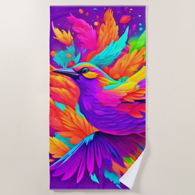 Bird Art Strandtuch (Vorderseite)