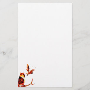 Bird Art Tawny Brown Owls Briefpapier
