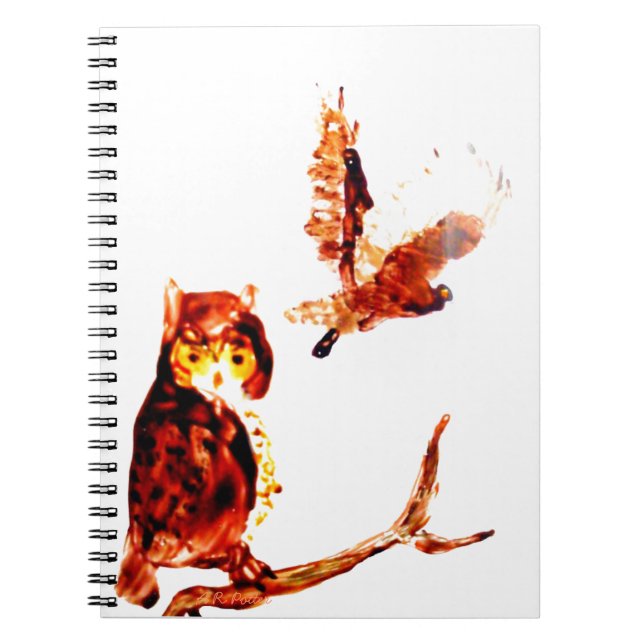 Bird Art Tawny Owls Notizblock (Vorderseite)