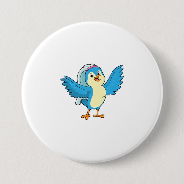 Bird as Bridge with Veil Button (Vorderseite)