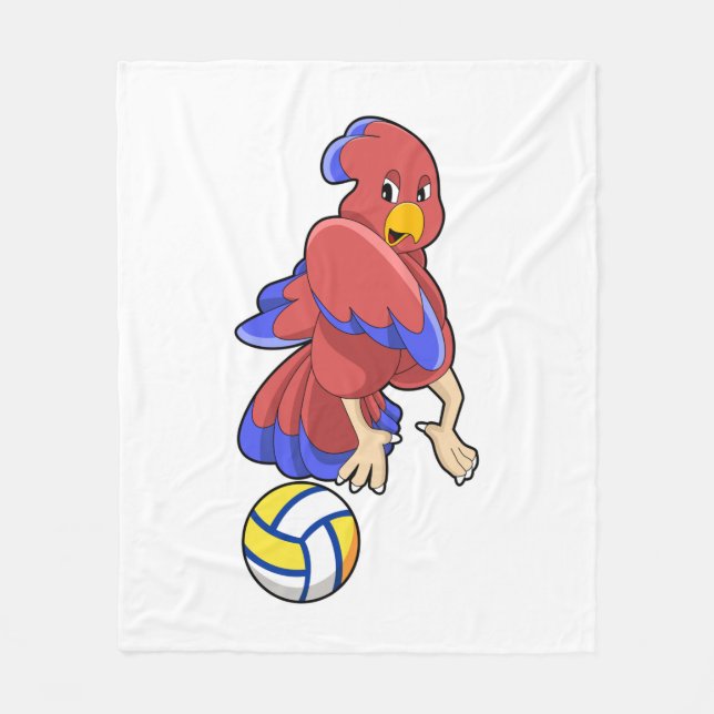 Bird at Volleyball Sports Fleecedecke (Vorderseite)