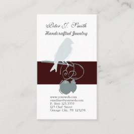 Bird auf Branch Juwelier Design Künstler Whimsical Visitenkarte