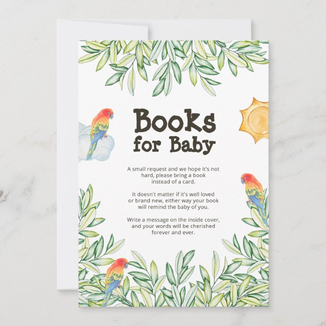 Bird Baby Showcard Buchungsanfrage Einladung (Vorderseite)