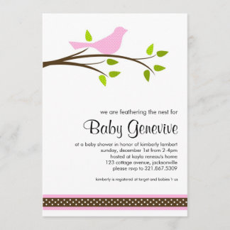 Bird Baby Shower Einladung