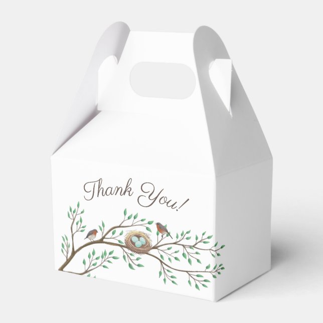 Bird Baby Shower Spring Geschenkschachtel (Vorderseite)