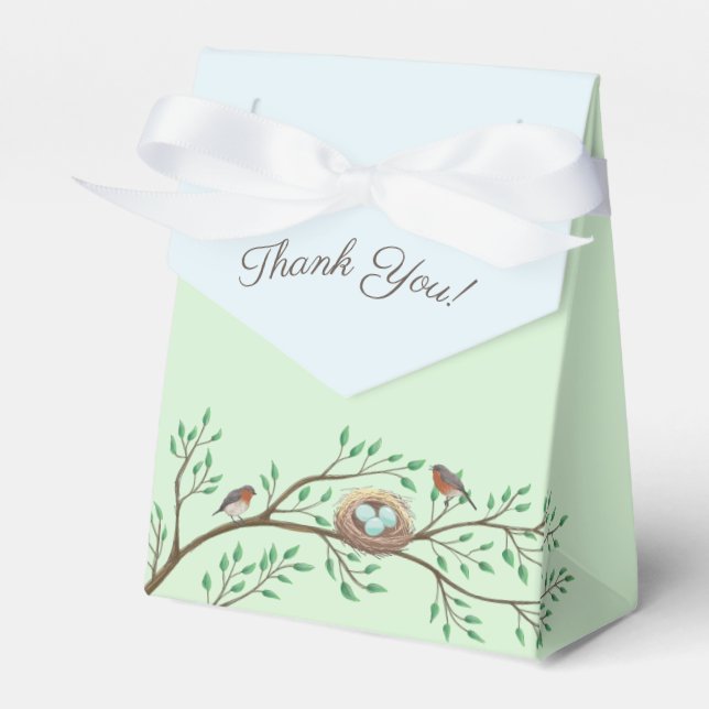 Bird Baby Shower Spring Geschenkschachtel (Vorderseite)
