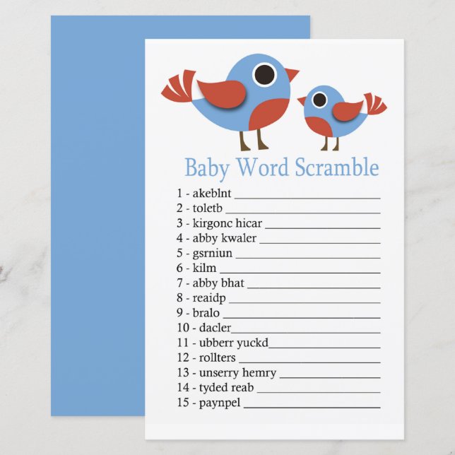 Bird Baby Wortspiel (Vorne/Hinten)