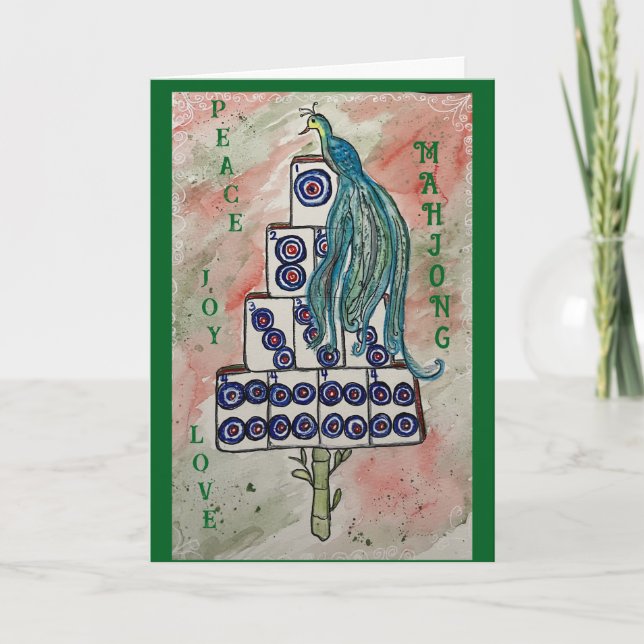 Bird Bam Holiday Feiertagskarte (Vorderseite)