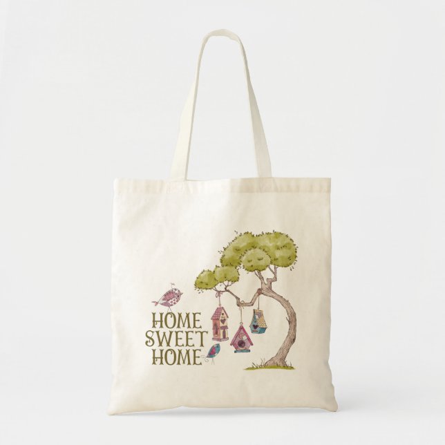 Bird Birdhouse Zuhause Tote Bag Tragetasche (Vorne)