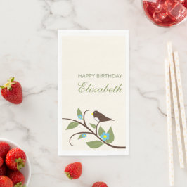 Bird Birthday Serviette