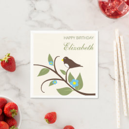 Bird Birthday Serviette