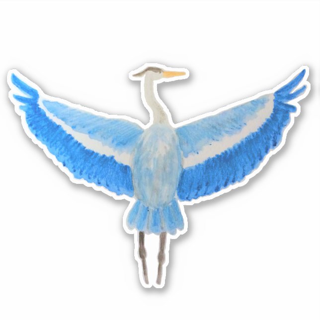 Bird Blue Heres Aufkleber (Vorderseite)