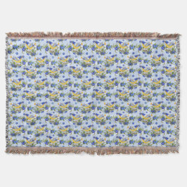 Bird & Blueberries Blau gelb Decke