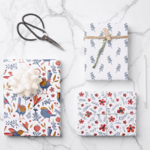Bird, Bugs & Magenta Geschenkwrap Geschenkpapier Set