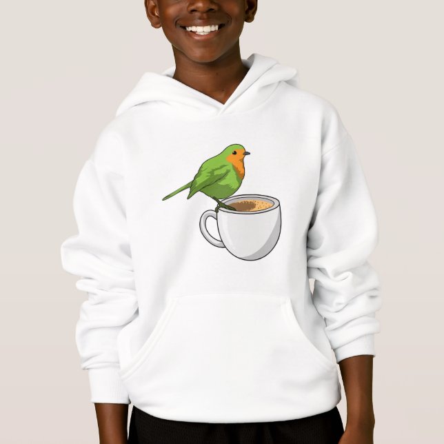 Bird Coffee Cup Hoodie (Vorderseite)