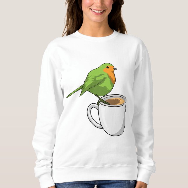 Bird Coffee Cup Sweatshirt (Vorderseite)
