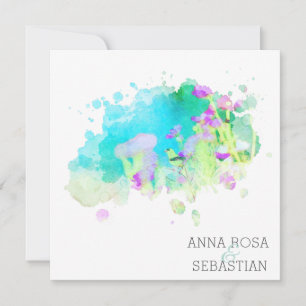 *~* Bird Cosmos Floral AR12 QR FOTO UAWG Wedding Einladung