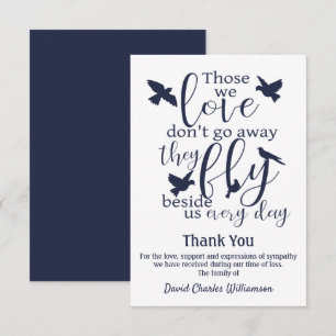 Bird Danke, dass ihr die Bestattungsfliege neben u Dankeskarte