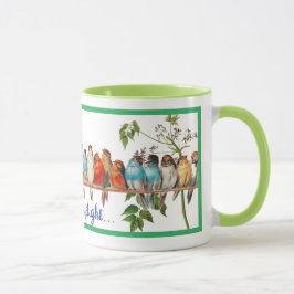 Bird designer with inspiration phrase tasse