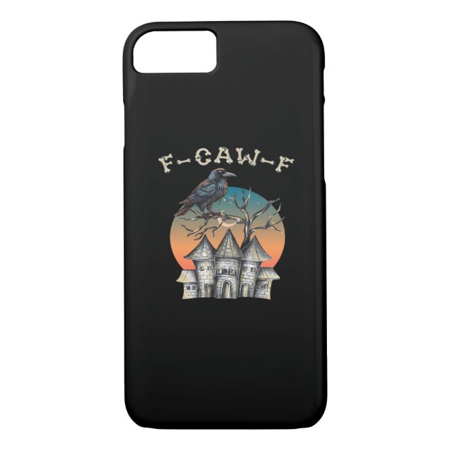 Bird F-Caw-F Funny Crow Raven Case-Mate iPhone Hülle (Rückseite)