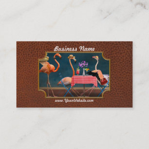 Bird - Flamingo - Wading tables Visitenkarte