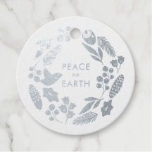 Bird & Floral Winter Wreath Silberner Fohlen Weihn