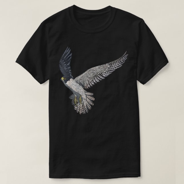 Bird Flying Peregrine Falcon T-Shirt (Design vorne)