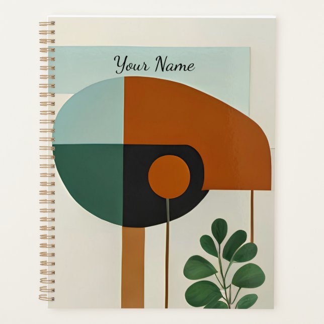 Bird-Form Minimalistisch Abstrakt Planer (Vorderseite)